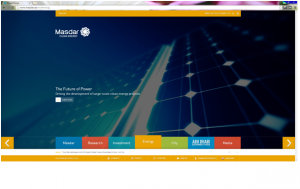 Sitio web oficial del proyecto Masdar en su apartado “Energía”