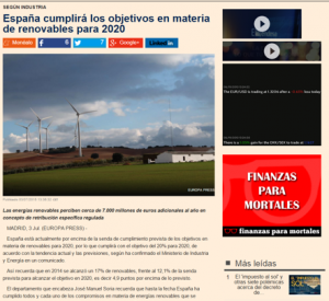 Avances de España en cuanto al uso de energías renovables