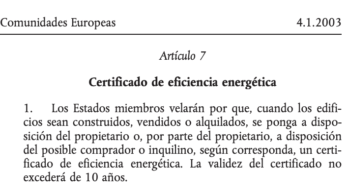articulo 7 directiva certificado de eficiencia energética