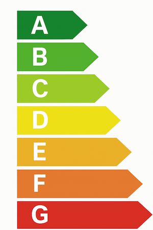 escala de letras de eficiencia energética de viviendas